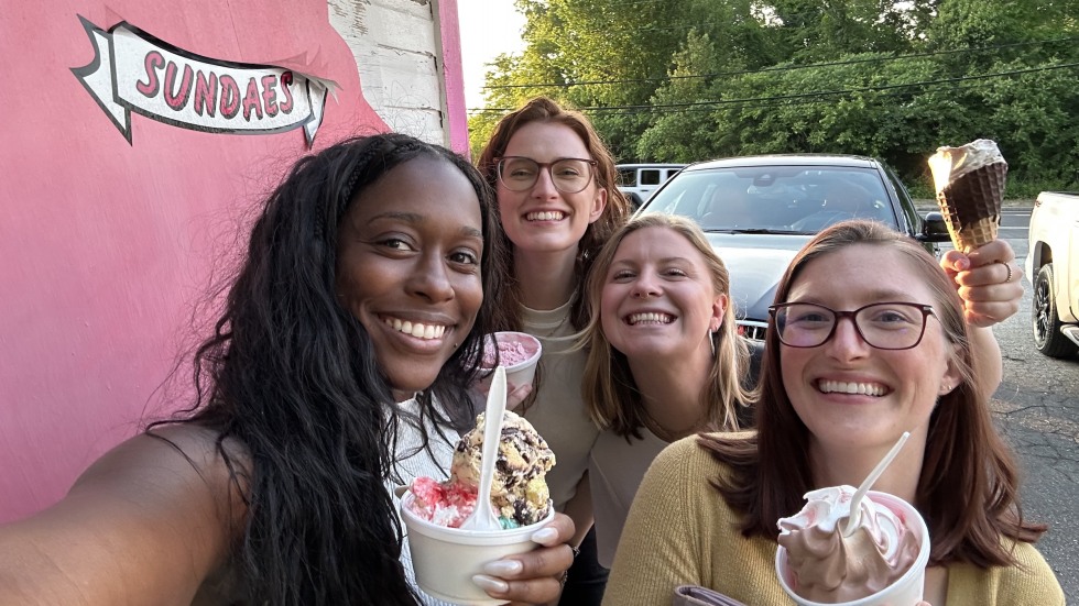 people with ice cream cones